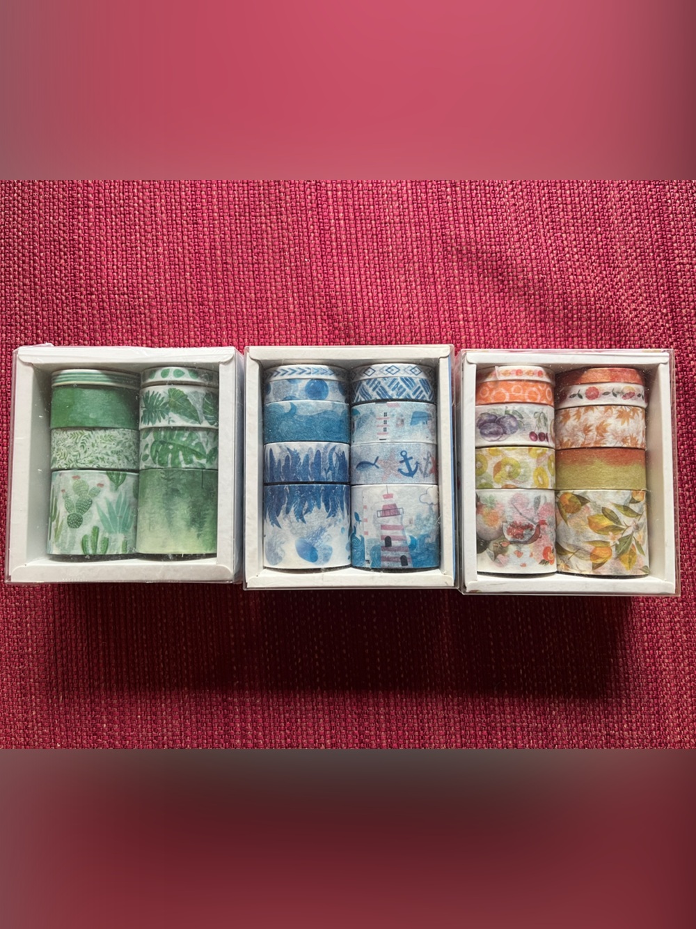 Assorted Decorative Washi Tape Set – Green, Blue, Multi Colors